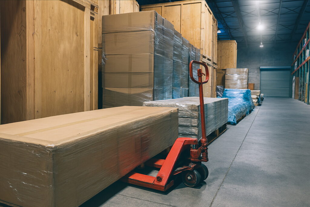 Project materials received and organized in warehouse